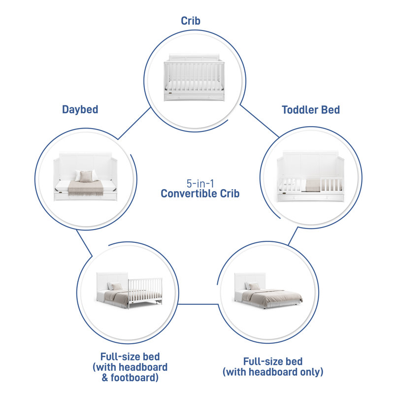 Graco Asheville 4in1 Convertible Crib with Storage & Reviews Wayfair